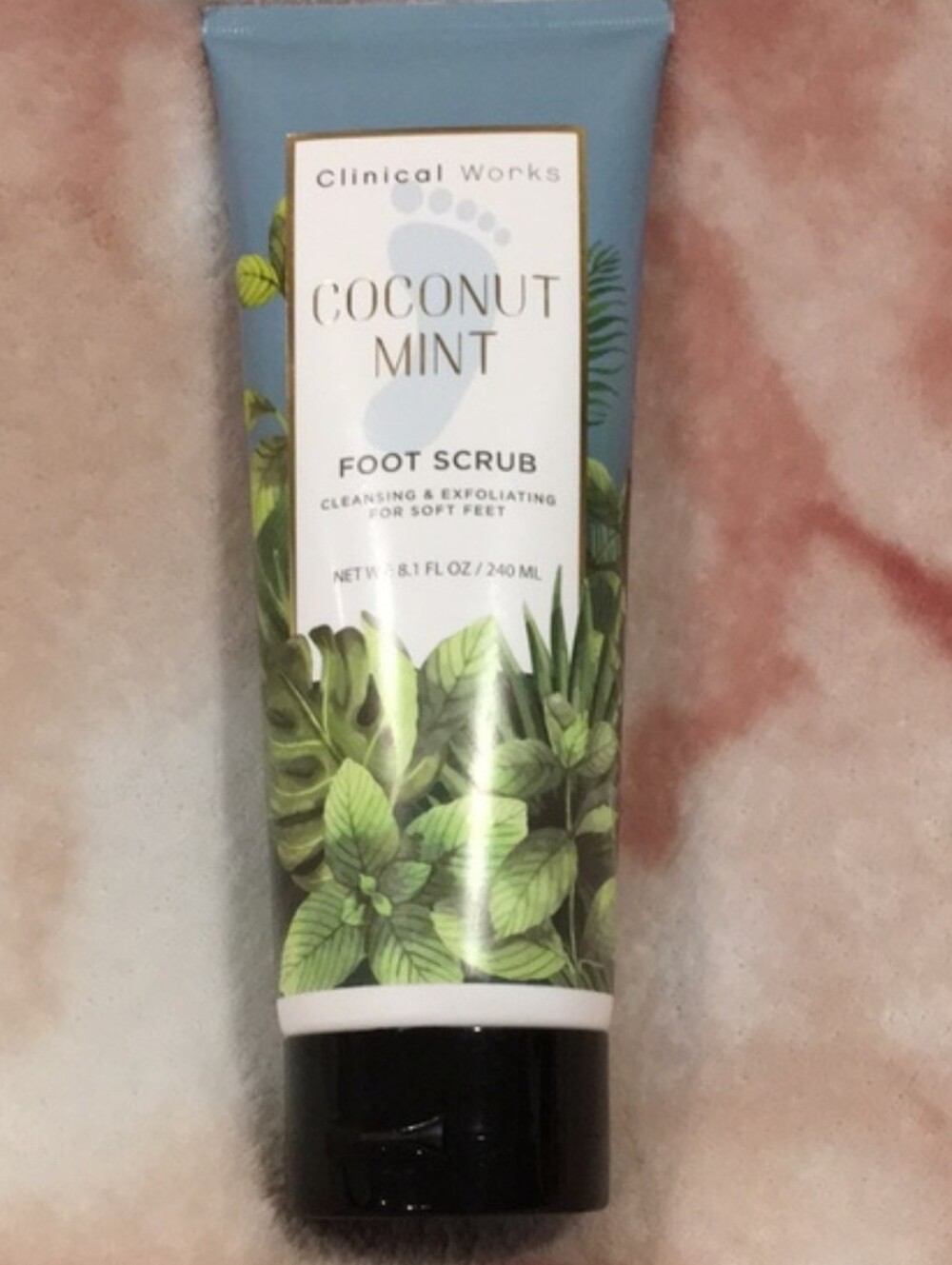 Clinical Works Coconut Mint Foot Scrub - Cooling Mint (Blue/Green)